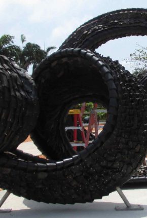 Chakaia Booker work in Cotonou