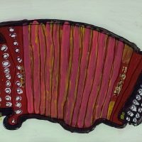 Gordon Chin, Zither, 2006, Acrylic on plexiglas, Courtesy of the artist and Creativity Explored, San Francisco, California