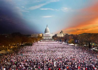 Stephen Wilkes, Presidential Inauguration, Day to Night, 2013, Archival Digital Type-C print on Acrylic [Edition #4/30], Courtesy of the artist, Westport, Connecticut