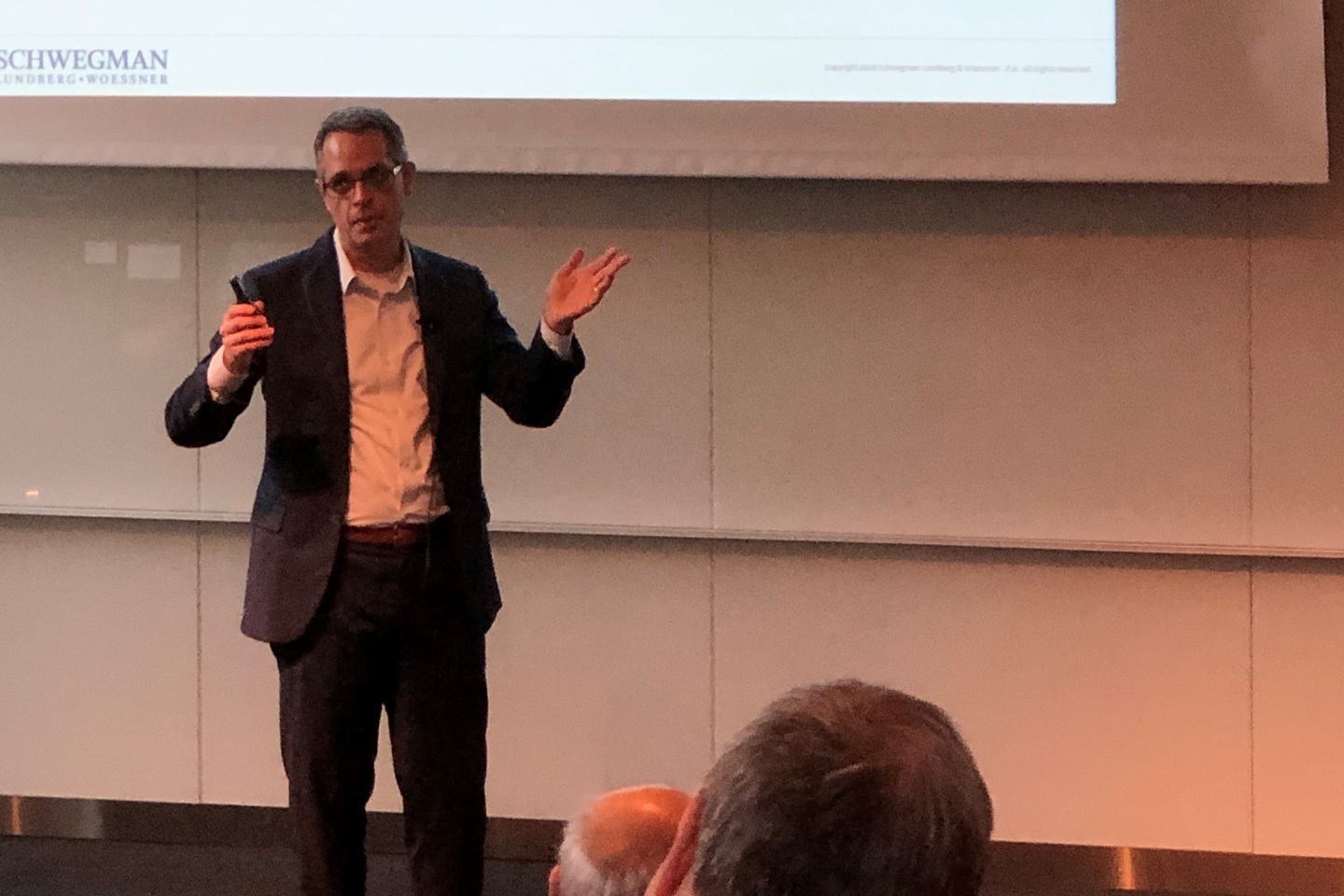 Trevor Lind presenting during the November 2019 Texas Health Learning Series event.