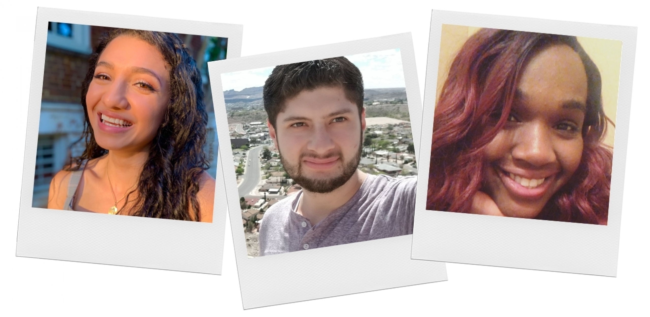 Headshots of incoming Dell Med students Alma Rivera, Jaime Morales and Munachimso Uzodike.