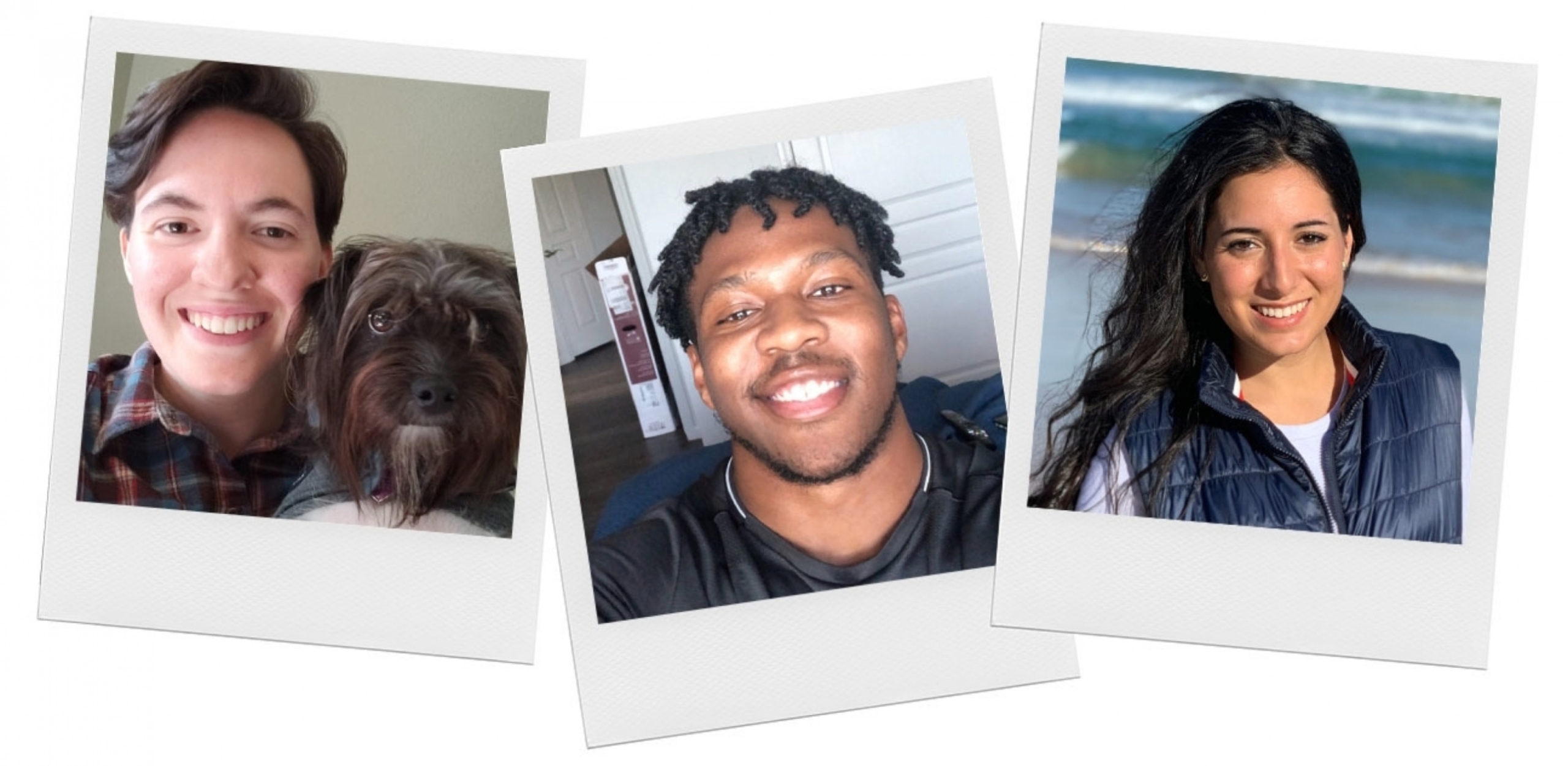 Headshots of incoming students Mavis Coffman, Joshua Cummings and Micah Secor.