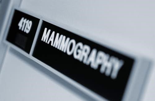 Still photo of mammography room number placard