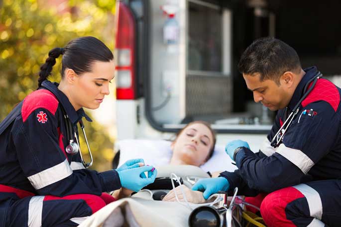 Paramedics on the scene