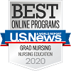 U.S. News Best Online Programs Grad Nursing Nursing Education Badge