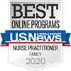 U.S. News Best Online Programs Nurse Family Practitioner Badge