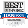Best Online Programs Badge Grad Business 2019