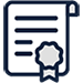 Licensure diploma icon