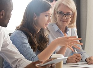 Group of public health professionals meeting