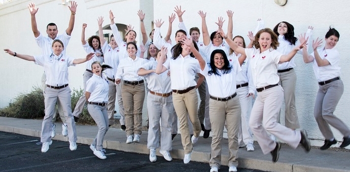 43rd Ave. Animal Hospital Team Jumping