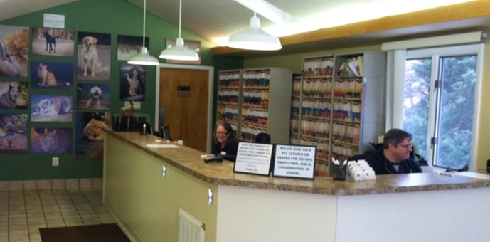 Inside view of Great Falls Animal Hospital