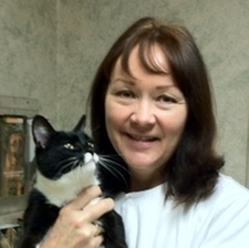 Dr. Wright and her cat Jasmine