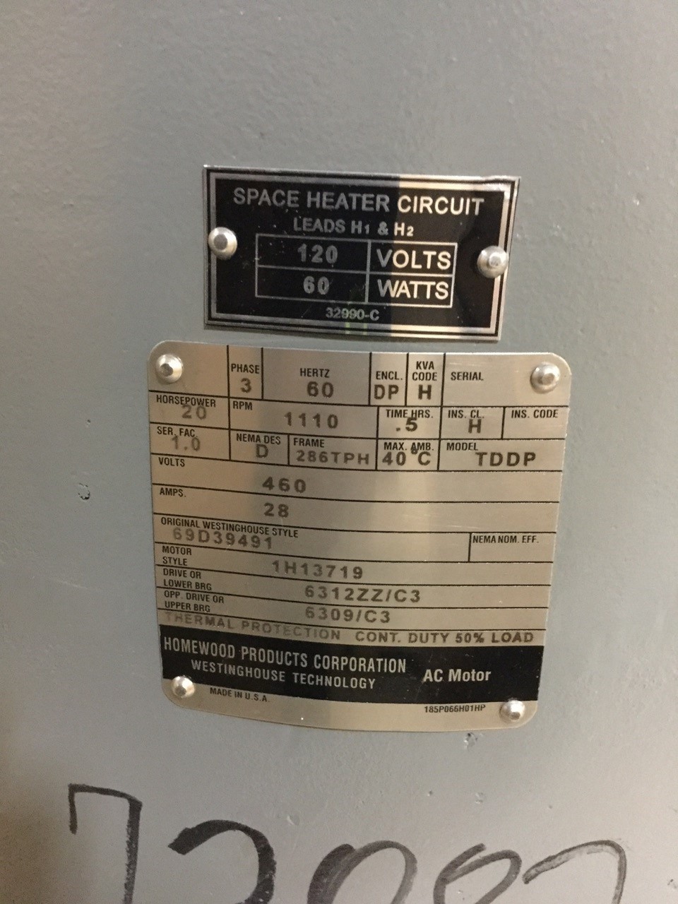 WESTINGHOUSE 20 HP TDDP AC MOTOR For Sale | Aucto