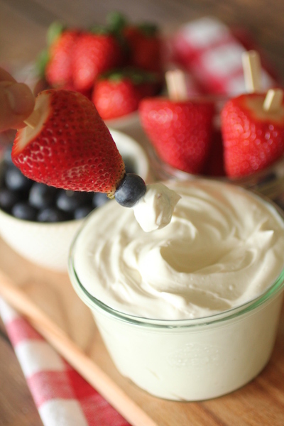 No Bake Cheesecake Fruit Dip