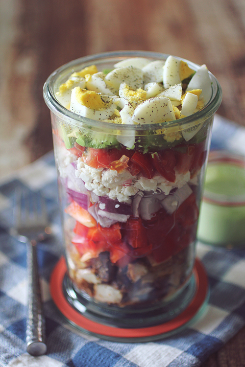 Layered Cobb Chicken Salad- To Go