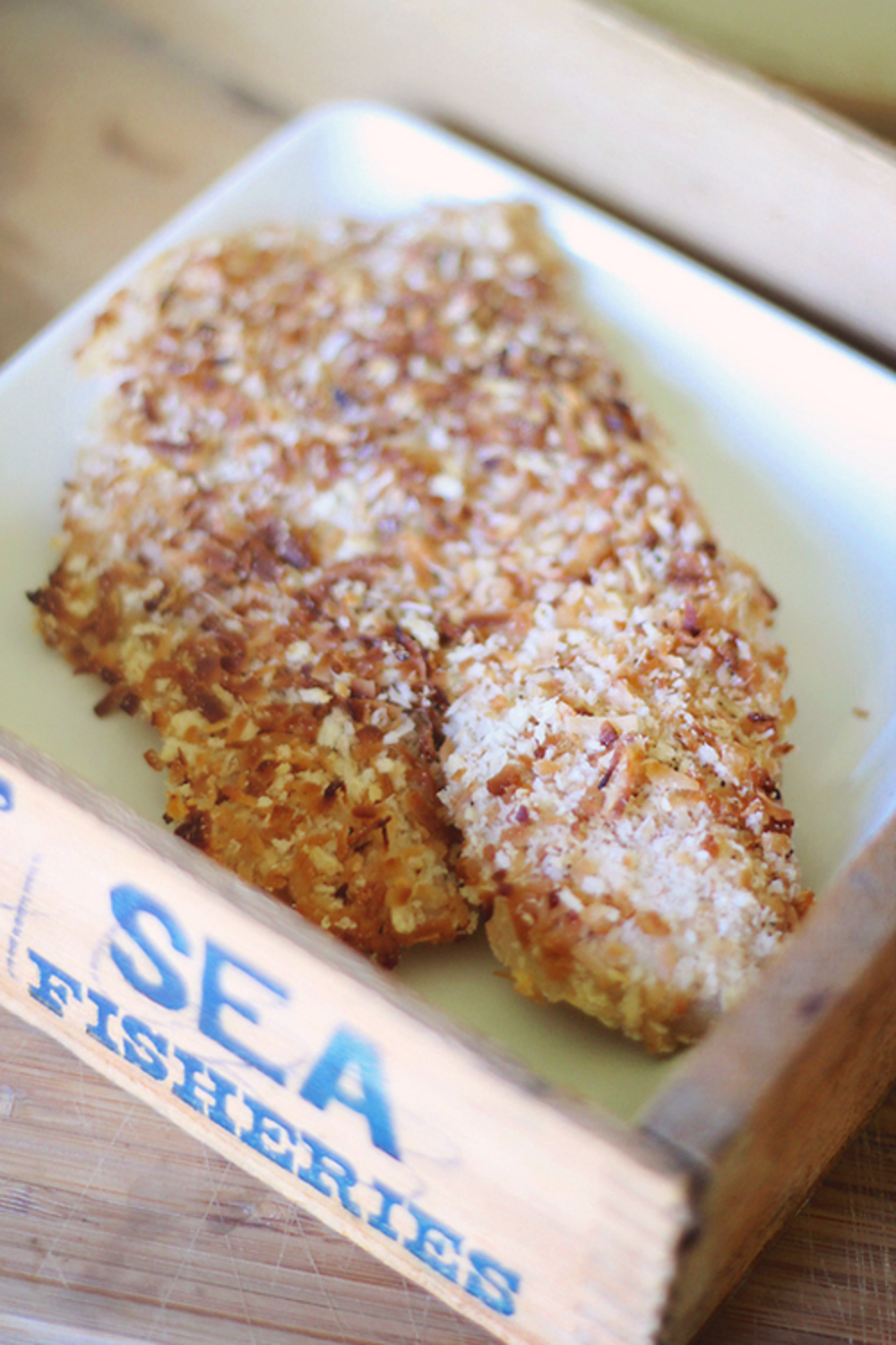 Coconut Crusted Baked Fish | Dashing Dish, image size:1000x1500