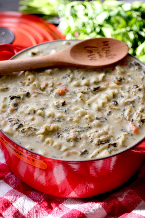 Clean Eating White Chicken Lasagna Soup