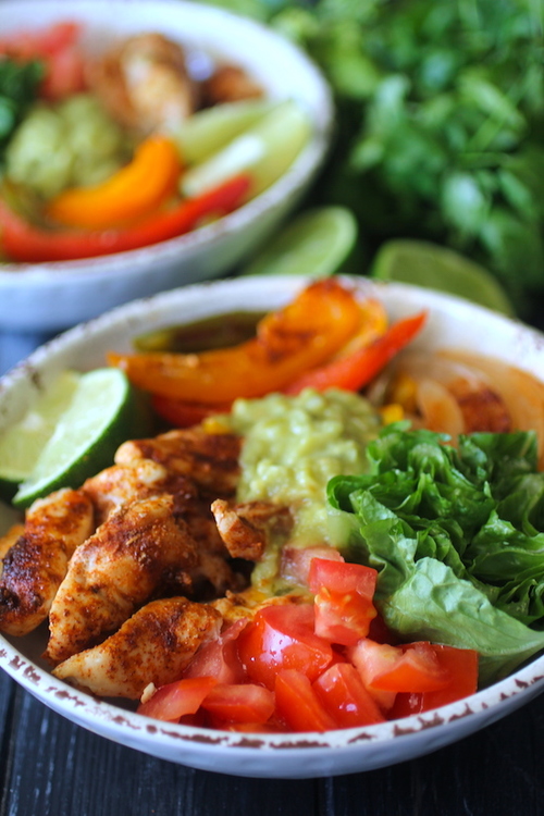 Low Carb Chicken Fajita Bowls Dashing Dish
