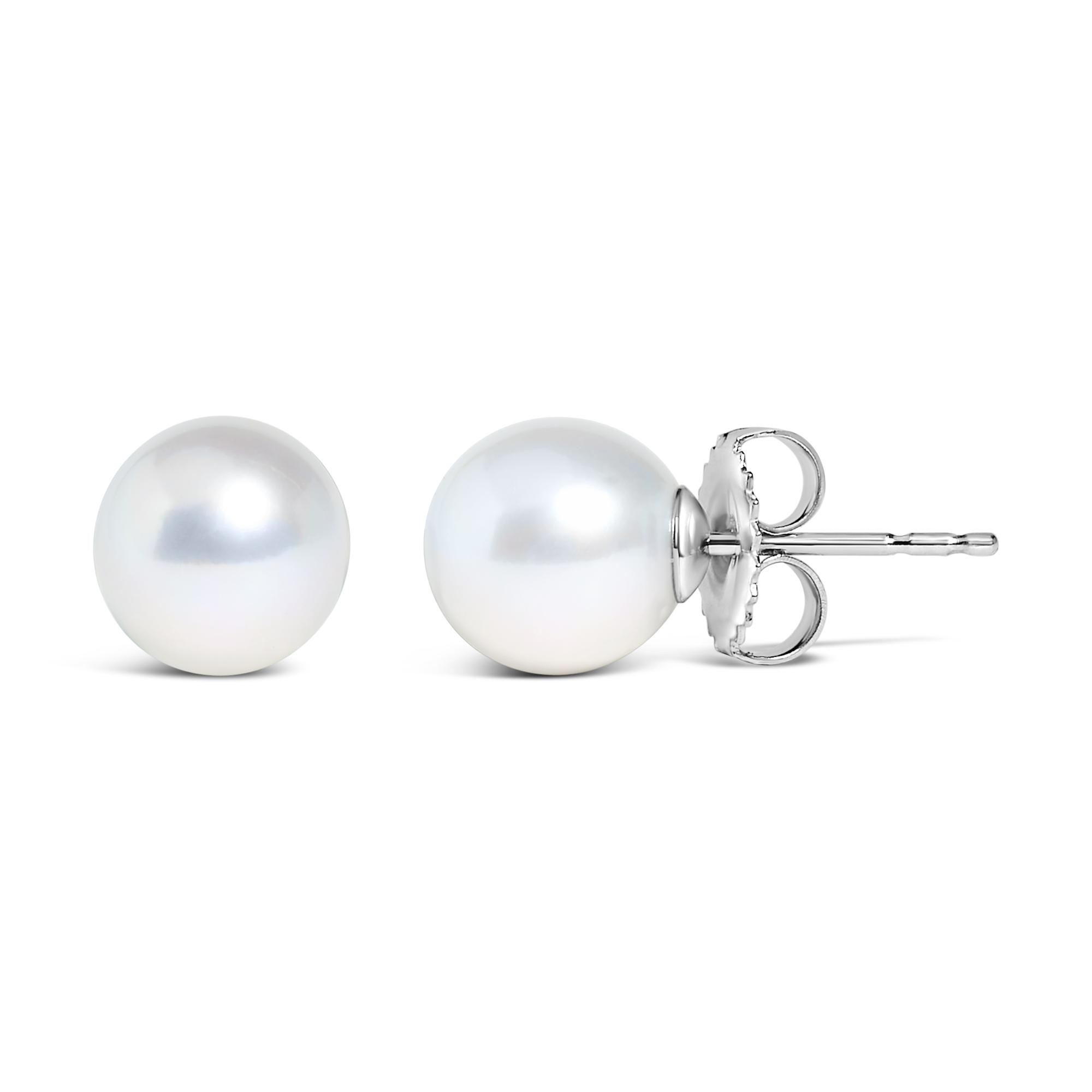 14k Yellow Gold 5-5.5MM Cultured Freshwater Pearl Solitaire Stud Earrings