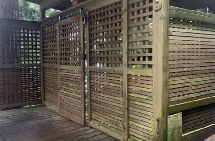 Funicular and stairs from parking/road to home