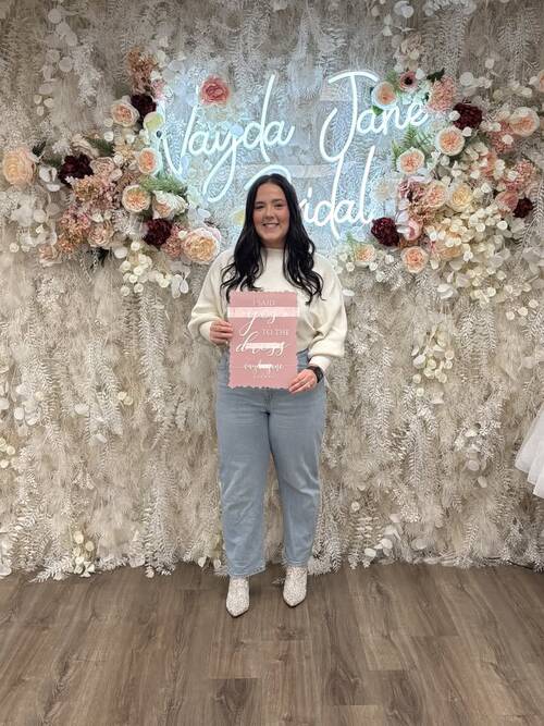 Vayda Jane Bridal - She said yes to the dress!