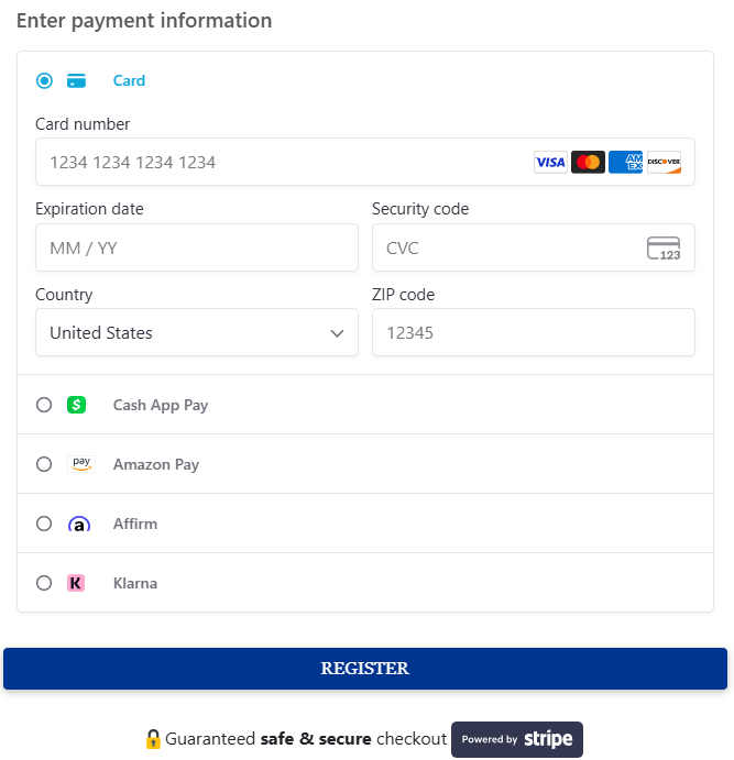 Vrtual.ly enrollment payment options