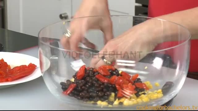 Cooking For Bachelors Corn Bean And Pepper Salad