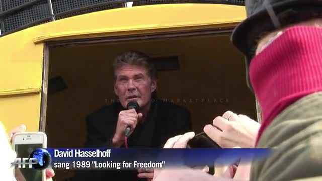 David Hasselhoff kampft fur die Berliner Mauer