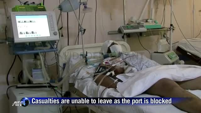 Mounting casualties unable to leave besieged city 
