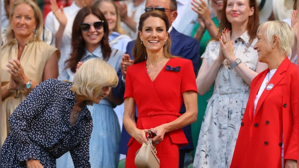 Wimbledon Women's Final: Princess Kate shines in red dress