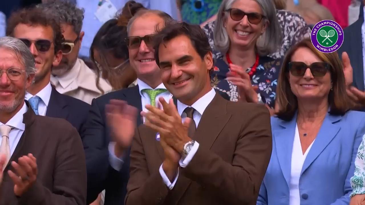 Federer reigns in Royal Box on Day 8 at Wimbledon