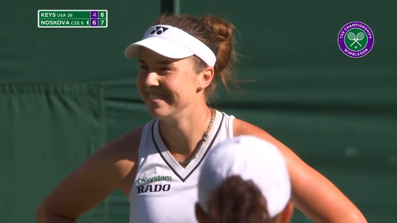 Noskova beats Keys in straight sets to reach Wimbledon quarter finals