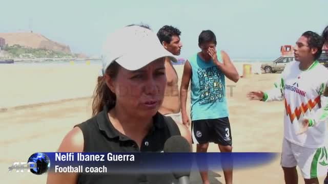 Peru's female football coach steps onto macho turf