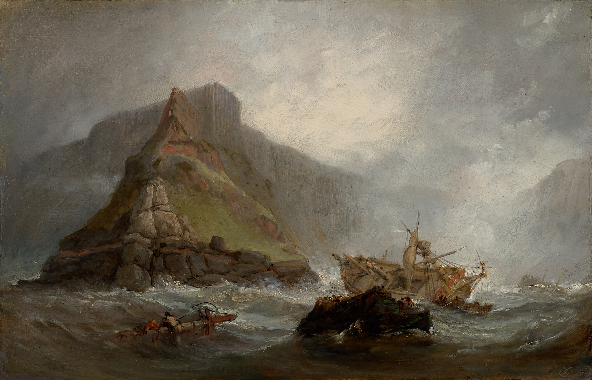 Shipwreck off a Rocky Coast -- Savona
