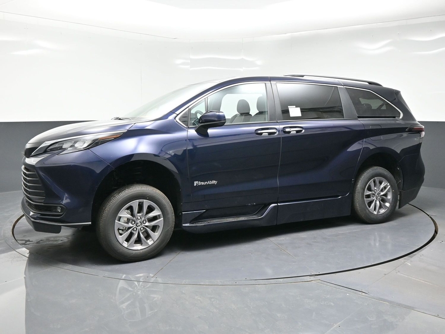 Blue Toyota Sienna with Side Entry Automatic Fold Out ramp