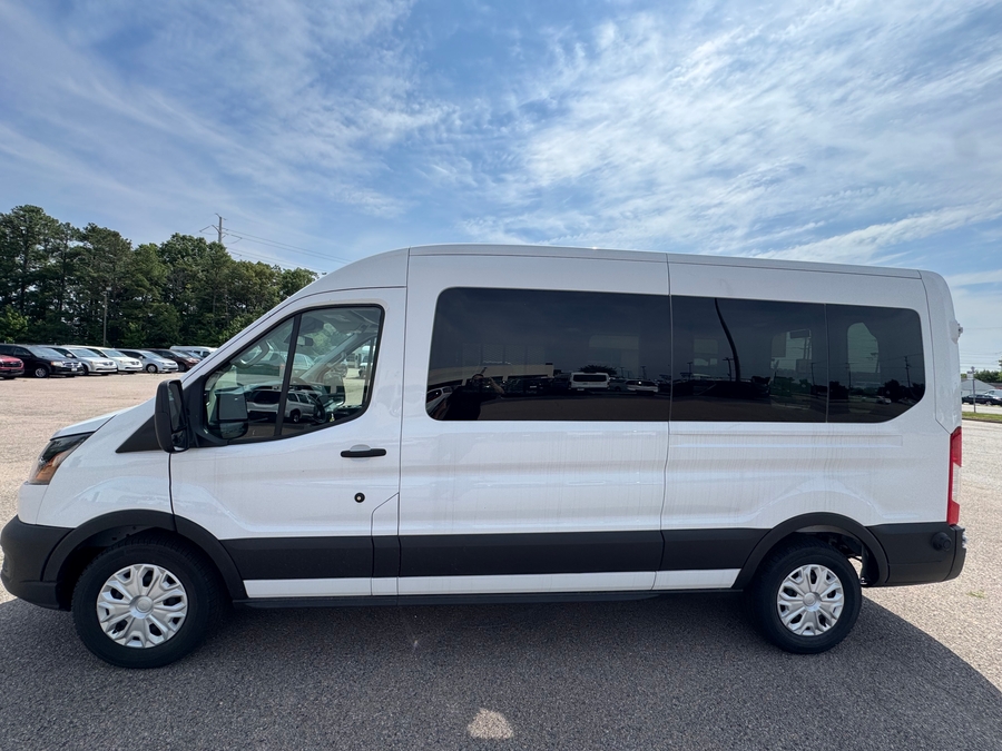 White Ford T350 with Side Entry Automatic Fold Out ramp