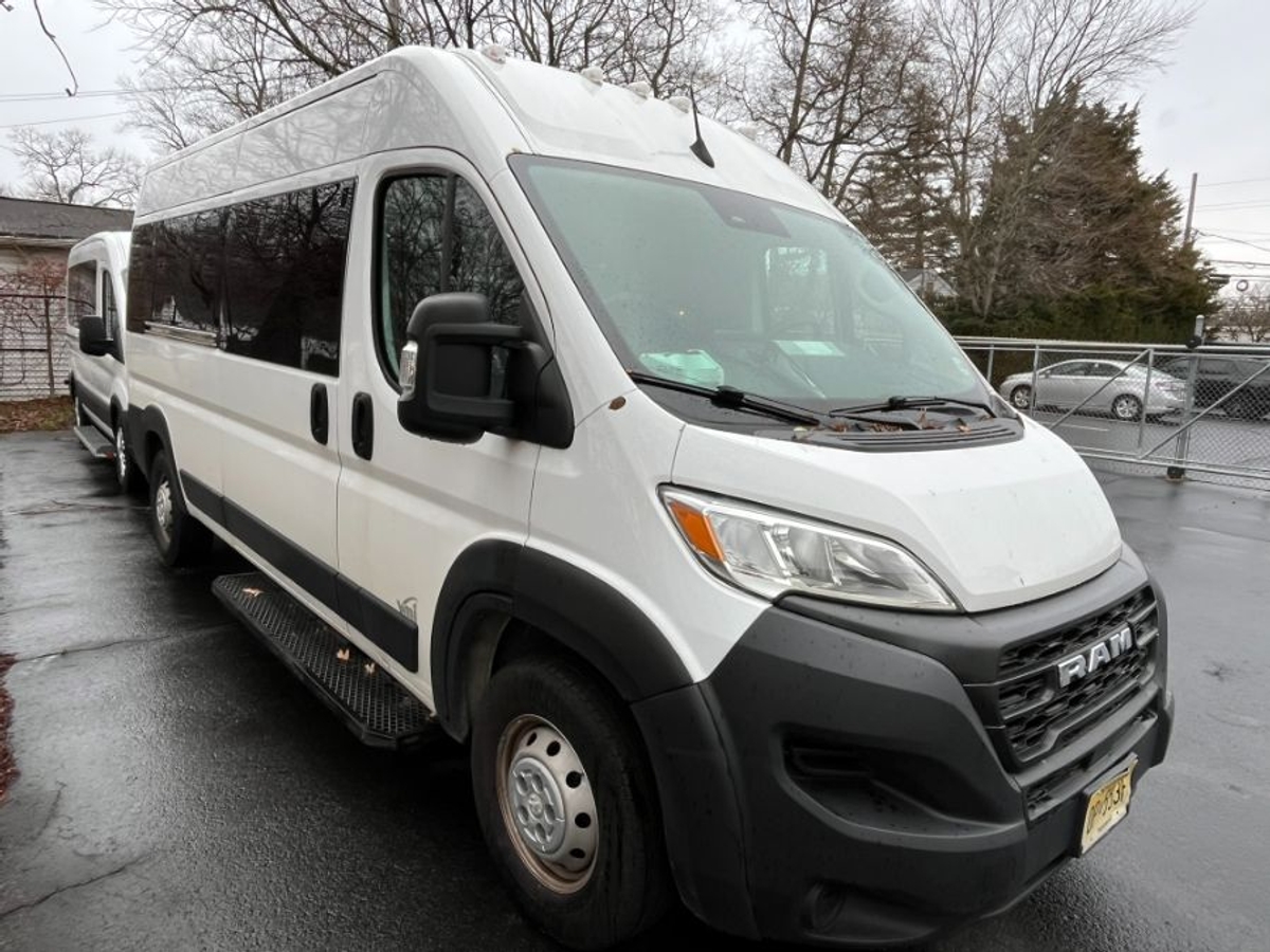 White Ram ProMaster with Rear Entry Automatic Fold Out ramp