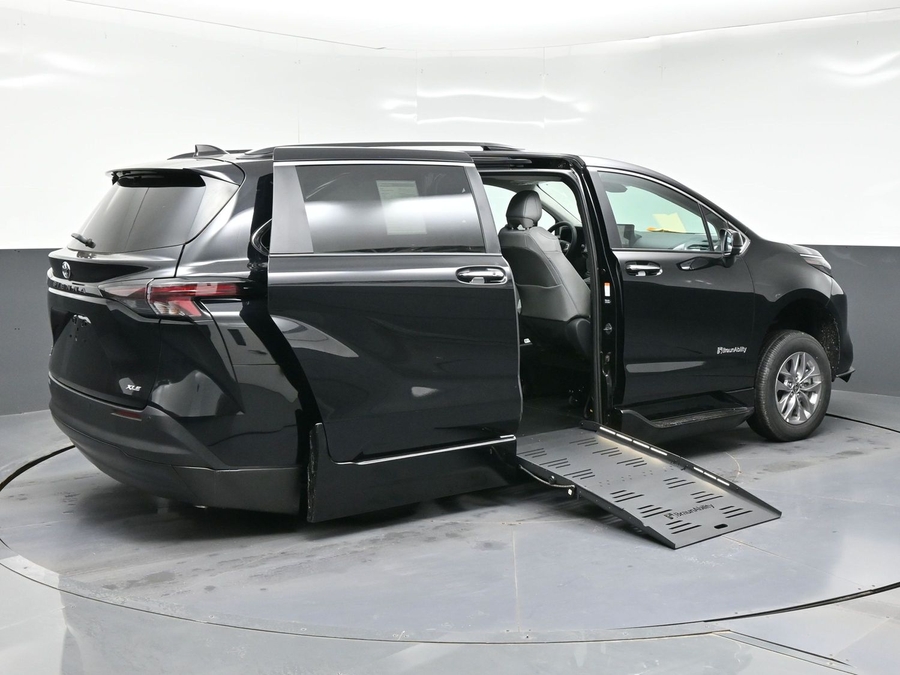 Black Toyota Sienna with Side Entry Automatic Fold Out ramp