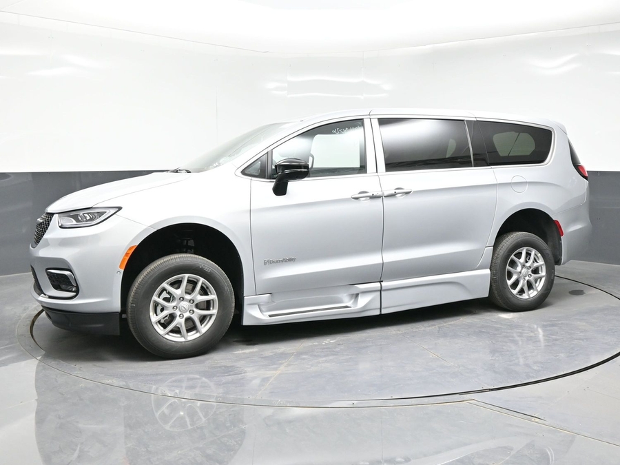 Silver Chrysler Pacifica with Side Entry Automatic Fold Out ramp