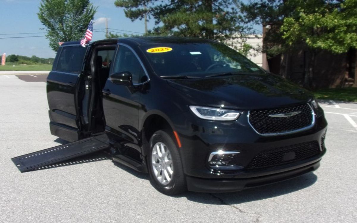 Black Toyota Sienna with Side Entry Automatic Fold Out ramp