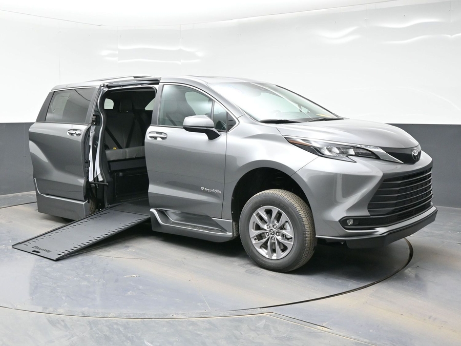Grey Toyota Sienna with Side Entry Automatic In Floor ramp