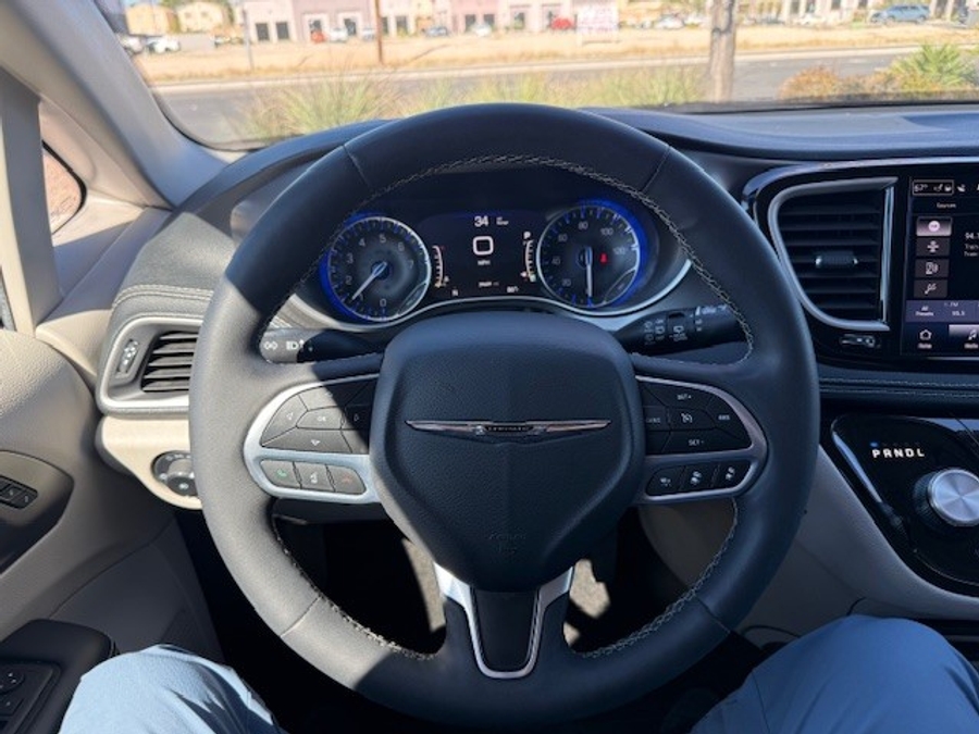 Blue Chrysler Pacifica with Side Entry Automatic In Floor ramp