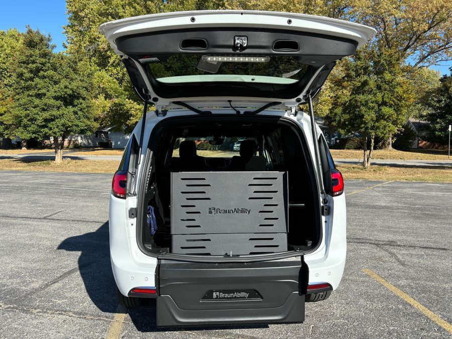 New 2025 Chrysler Voyager LX - BraunAbility Commercial Rear Entry Entry Fold Out Manual Ramp