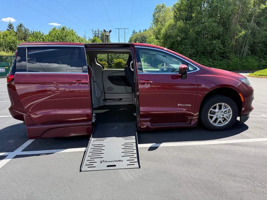 Used 2023 Chrysler Voyager LX Base - BraunAbility Side Entry Fold Out Automatic Ramp