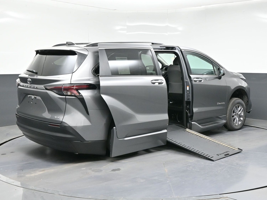 Grey Toyota Sienna with Side Entry Automatic In Floor ramp
