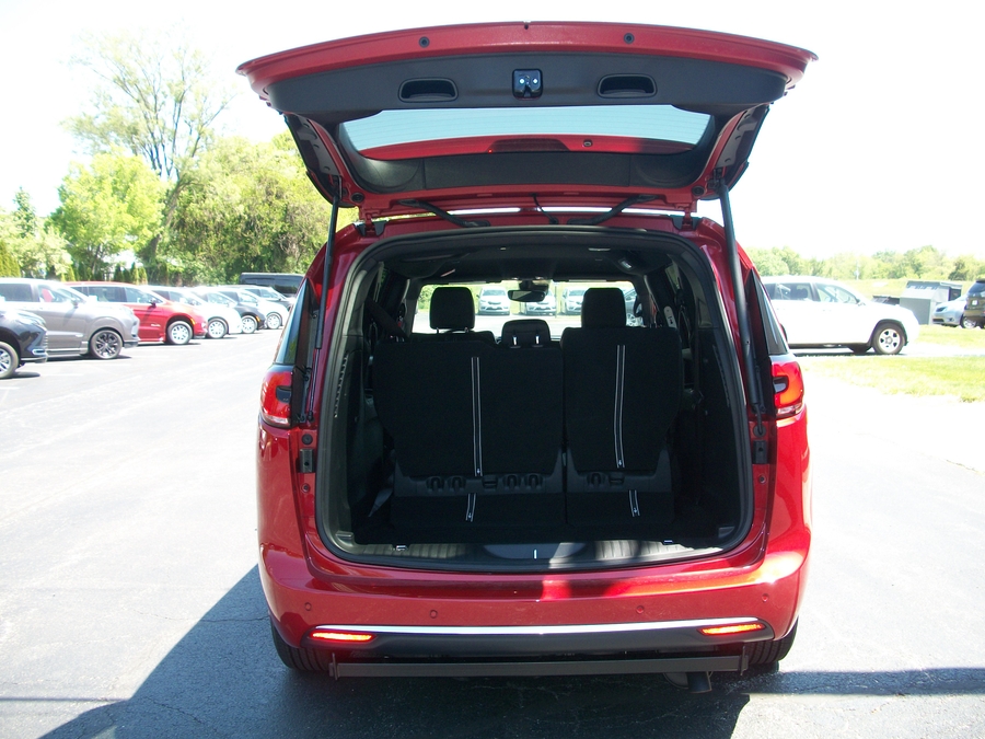 Red Chrysler Pacifica with Side Entry Automatic Fold Out ramp