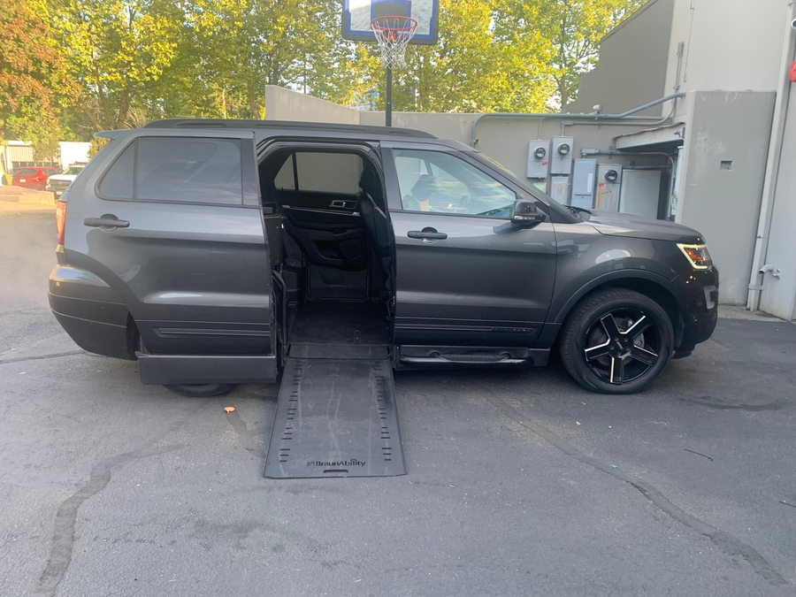 Used 2017 Ford Explorer Limited - BraunAbility Side Entry In Floor Automatic Ramp