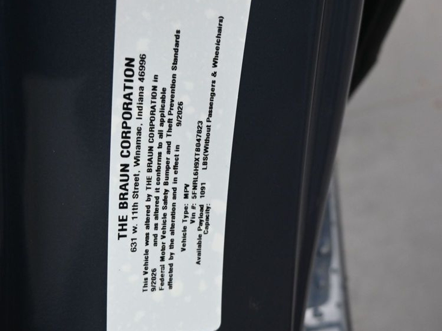 New 2026 Honda Odyssey Elite - BraunAbility Side Entry In Floor Automatic Ramp