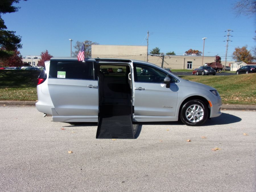 Silver Chrysler Voyager with Side Entry Automatic Fold Out ramp