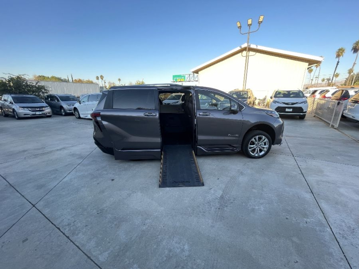 Grey Toyota Sienna with Side Entry Automatic In Floor ramp
